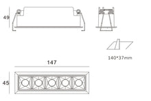 Load image into Gallery viewer, Recessed IP20 LED luminaire Linear 5
